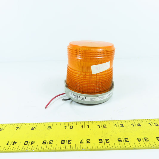 Edwards 98BA-G1 Adaptabeacon Orange Amber Strobe Signal Light 24VDC 0.3A