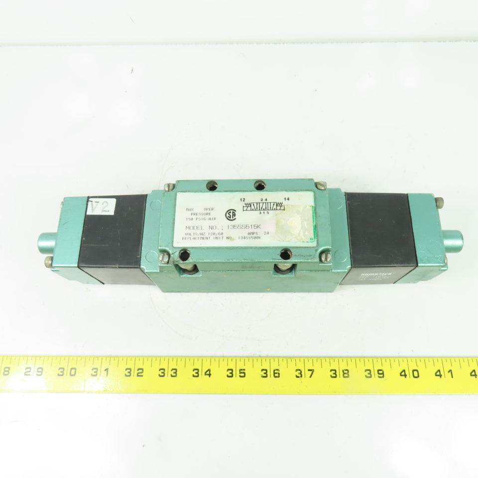 Numatics I35SS515K Pneumatic Solenoid Valve 150PSI 120V Coil I34SS500K Rep.