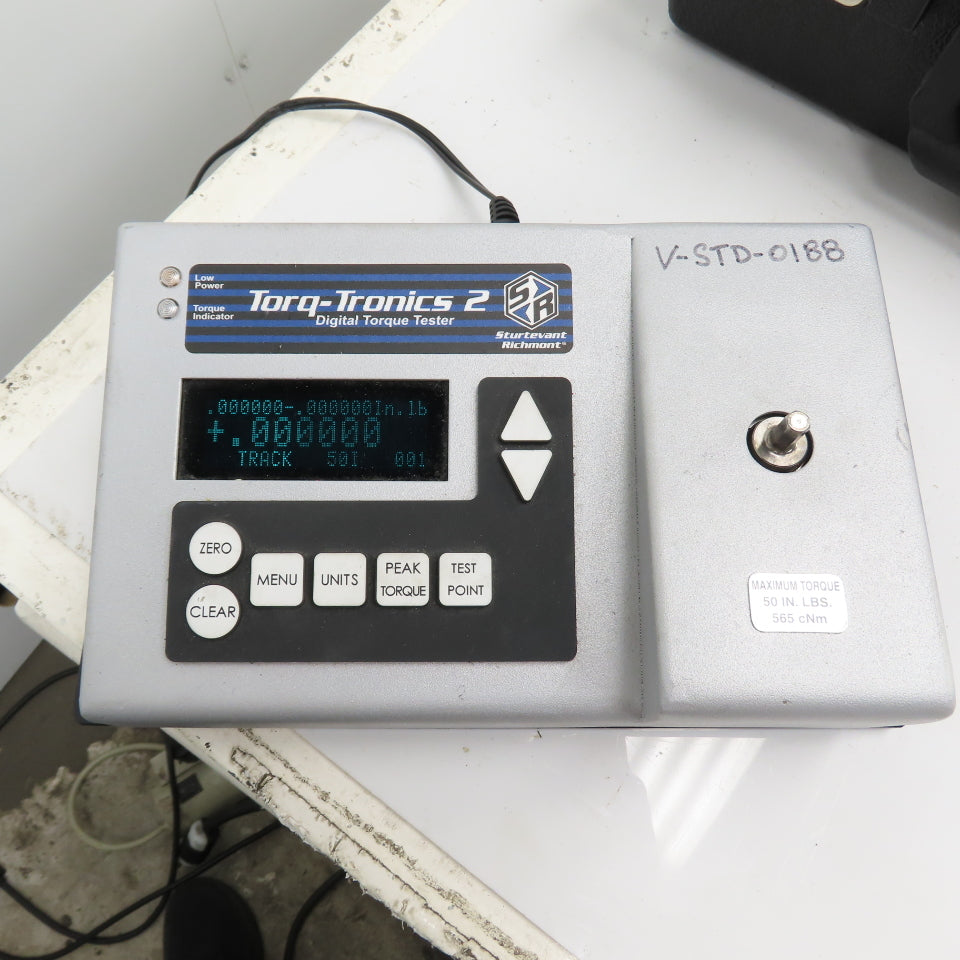 Sturtevant Richmont Torq-Tronics 2 Model 50I Digital Torque Tester 50 IN. Lb Max