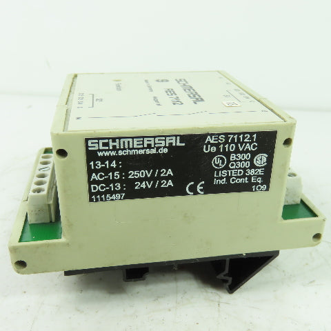 Schmersal AES 7112.1 Safety Control Monitor Module 110VAC