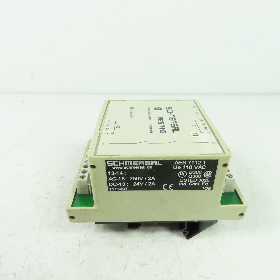 Schmersal AES 7112.1 Safety Control Monitor Module 110VAC