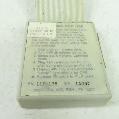 Modicon ICC 110-178 Model 495 Data Storage Cartridge