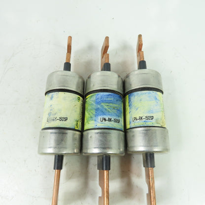Bussmann LPN-RK-150SP 150A 250VAC Low Peak Fuse Lot Of 3