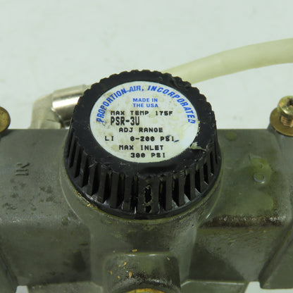 Proportion Air PSR-3U Pneumatic Pressure Regulator 300PSI 1/2" NPT