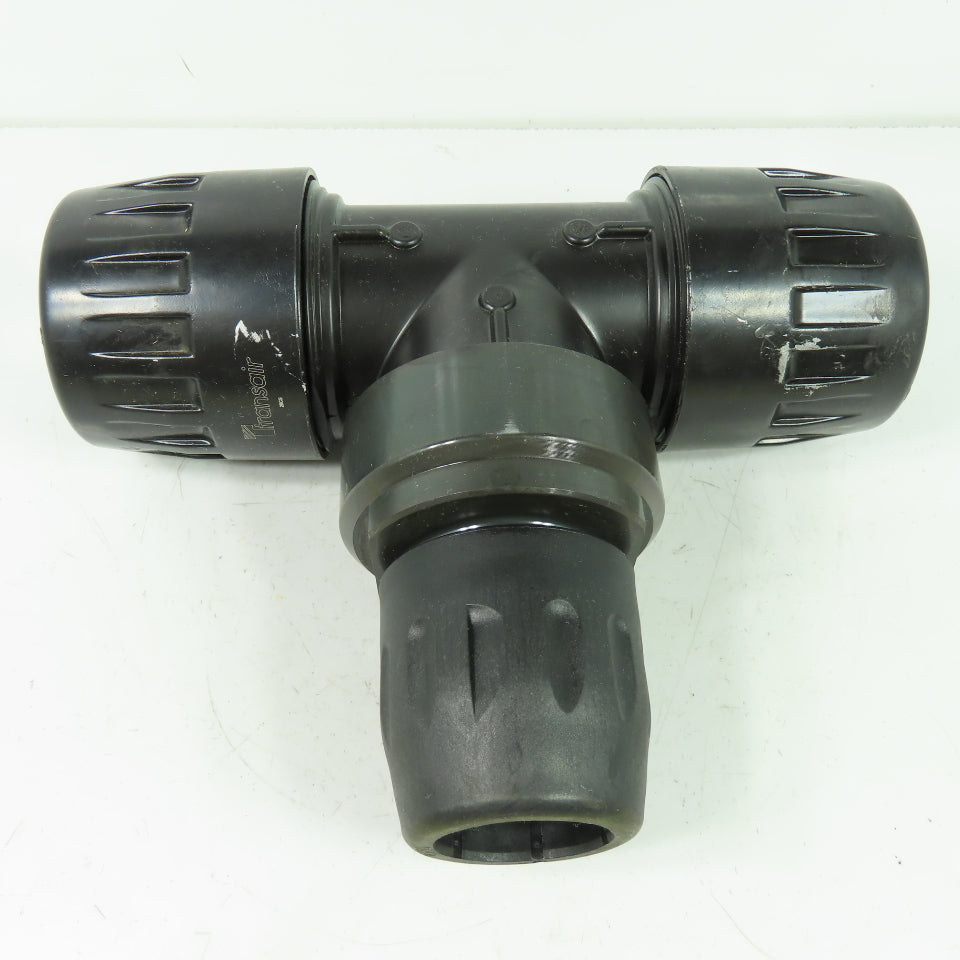 Transair 26CS Air Hose Equal Tee Plastic 2.5" ID Inlet 1.6" ID Outlet