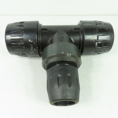 Transair 26CS Air Hose Equal Tee Plastic 2.5" ID Inlet 1.6" ID Outlet