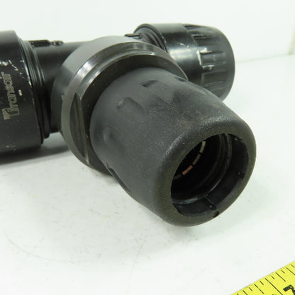 Transair 26CS Air Hose Equal Tee Plastic 2.5" ID Inlet 1.6" ID Outlet