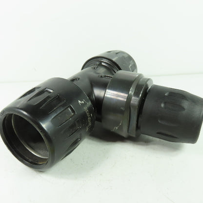 Transair 26CS Air Hose Equal Tee Plastic 2.5" ID Inlet 1.6" ID Outlet