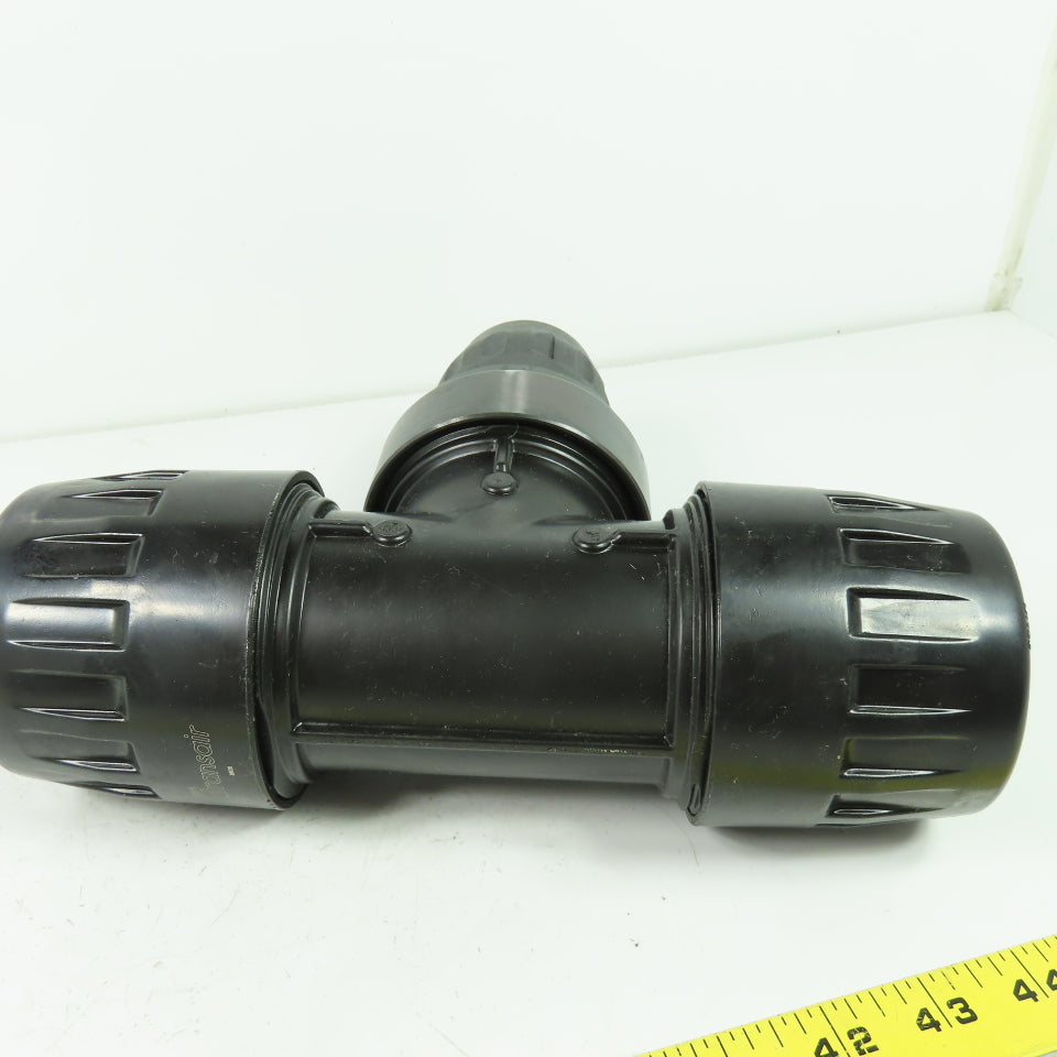 Transair 26CS Air Hose Equal Tee Plastic 2.5" ID Inlet 1.6" ID Outlet