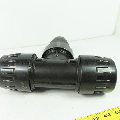Transair 26CS Air Hose Equal Tee Plastic 2.5" ID Inlet 1.6" ID Outlet