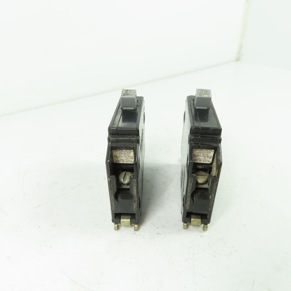 Cutler Hammer CHB CTL 1-Pole 20 Amp Circuit Breaker 120/240VAC Lot Of 2
