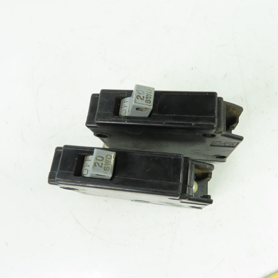 Cutler Hammer CHB CTL 1-Pole 20 Amp Circuit Breaker 120/240VAC Lot Of 2