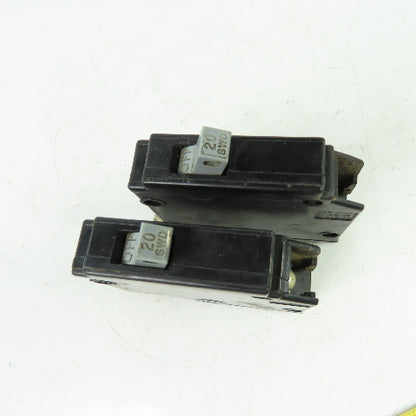 Cutler Hammer CHB CTL 1-Pole 20 Amp Circuit Breaker 120/240VAC Lot Of 2