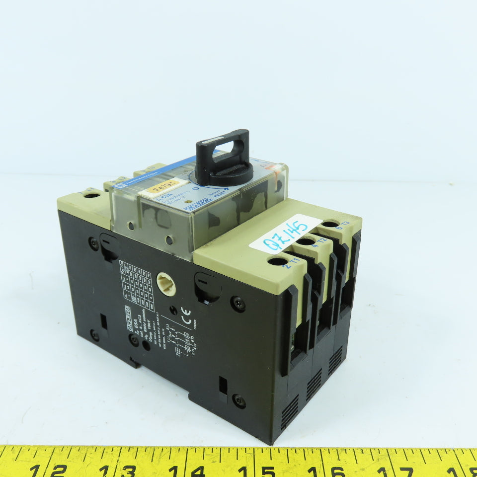 Telemecanique GK3-EF65 65A Motor Protector Circuit Breaker 3-Pole