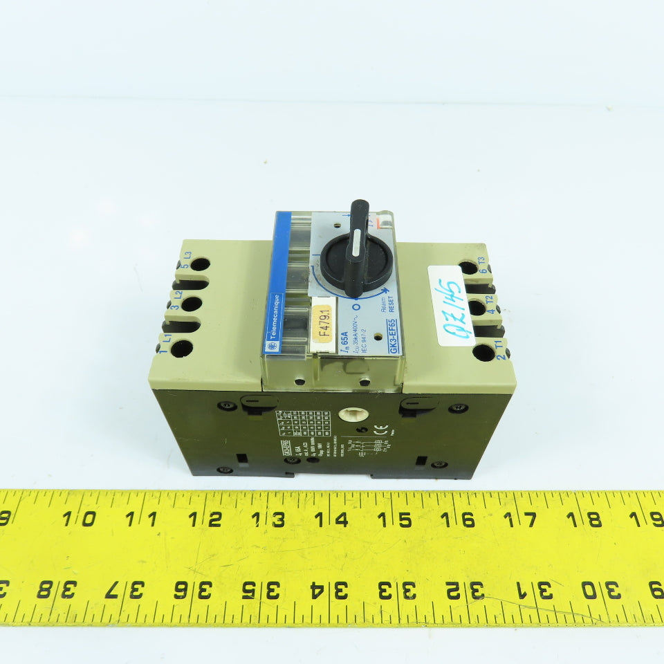 Telemecanique GK3-EF65 65A Motor Protector Circuit Breaker 3-Pole