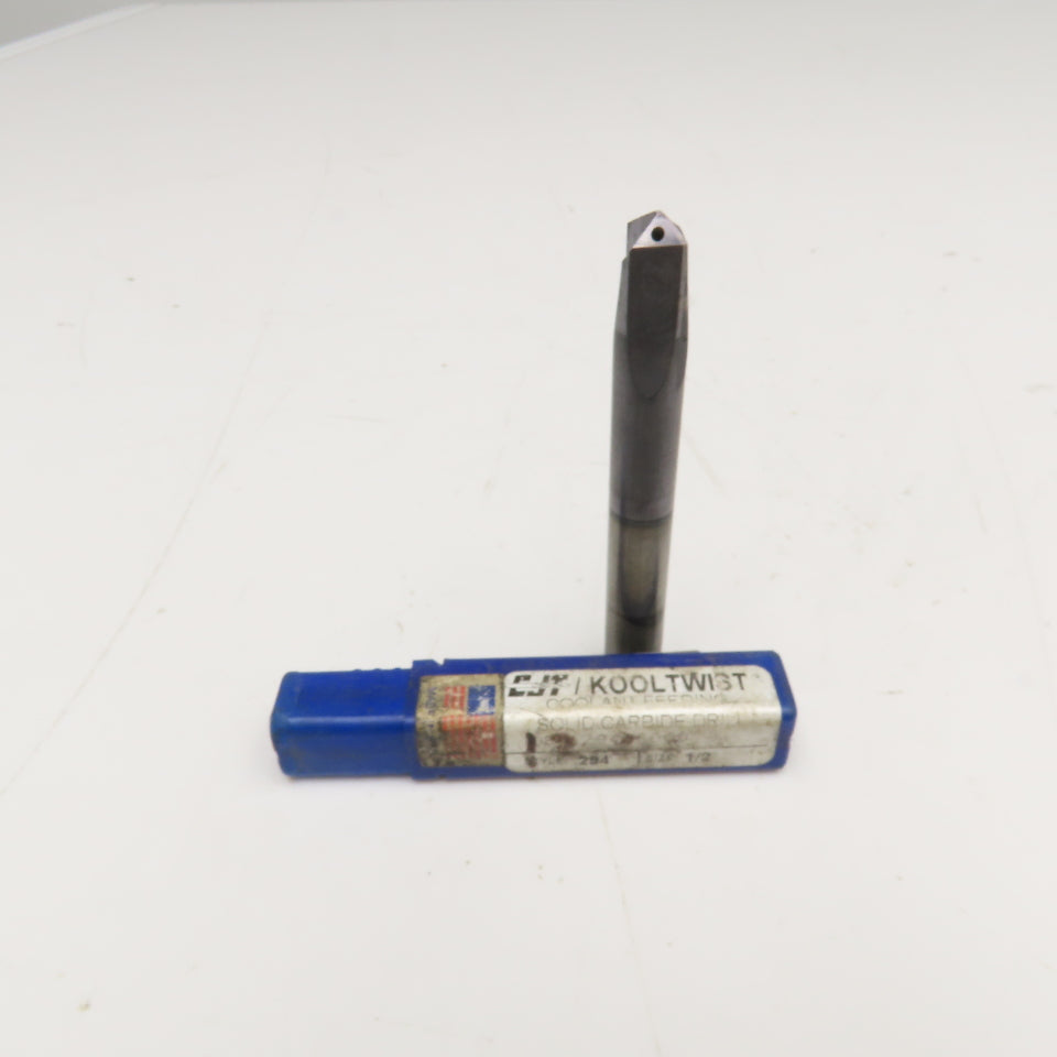 CJT Kooltwist Style 294 1/2" Solid Carbide Coolant Thru Straight 2 Flute Drill