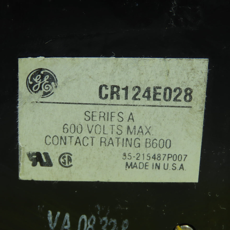 General Electric CR124E028 Series A Overload Relay 600V 90A