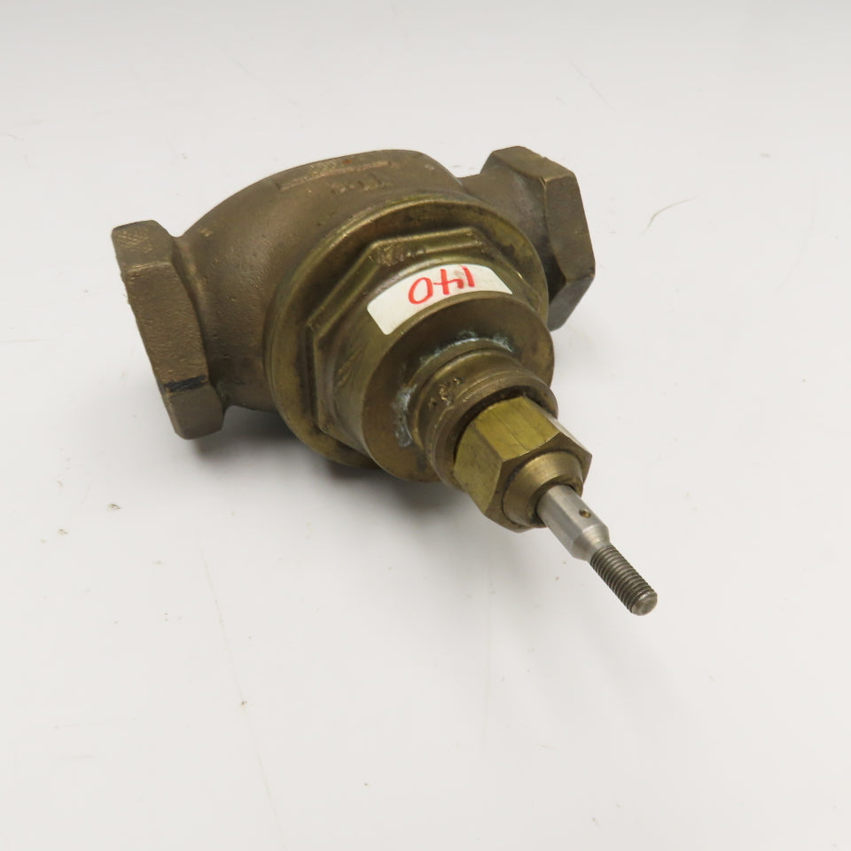 Honeywell 1-1/2" NPT Bronze Single Seat Water Valve