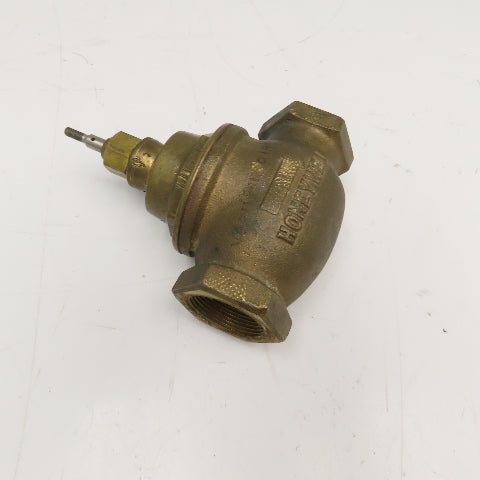 Honeywell 1-1/2" NPT Bronze Single Seat Water Valve