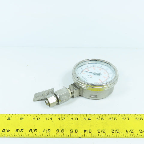 Wika 4" 0-100PSI NACE Sour Gas Service Pressure Gauge 0-600KPa