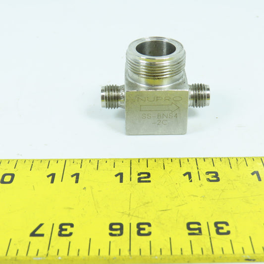Nupro SS-BNS4 Stainless Steel High Purity Bellows Sealed Valve 1/4" Tube