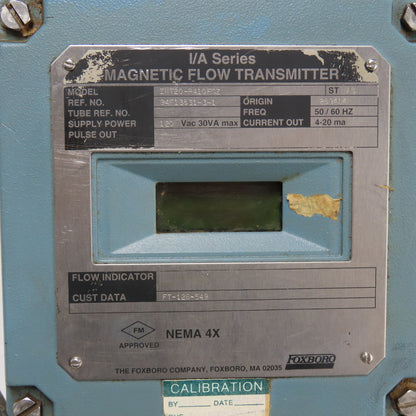 Foxboro IMT20-PA10FGZ Magnetic Flow Transmitter 120VAC 30VA 4-20mA