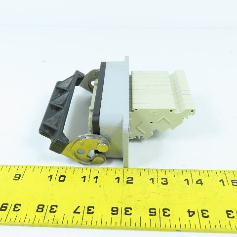 Harting PC-GF-20 600V 16-Pin Female Receptacle W/ Hood & Latch