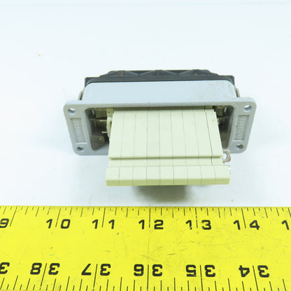 Harting PC-GF-20 600V 16-Pin Female Receptacle W/ Hood & Latch