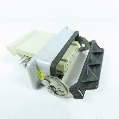Harting PC-GF-20 600V 16-Pin Female Receptacle W/ Hood & Latch