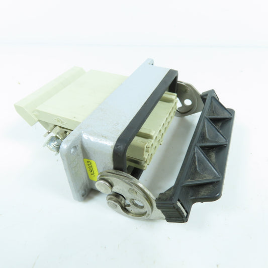 Harting PC-GF-20 600V 16-Pin Female Receptacle W/ Hood & Latch