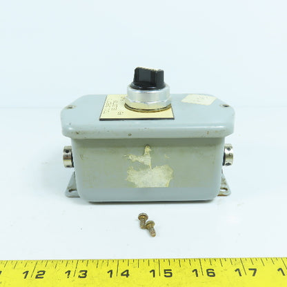 Hoffman A403DDSC Single Button Enclosure Allen Bradley 800T-H2 2-Position Switch