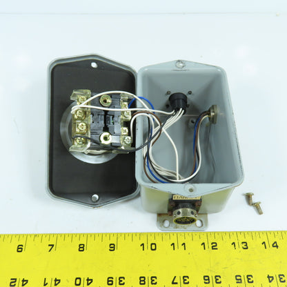 Hoffman A403DDSC Single Button Enclosure Allen Bradley 800T-H2 2-Position Switch