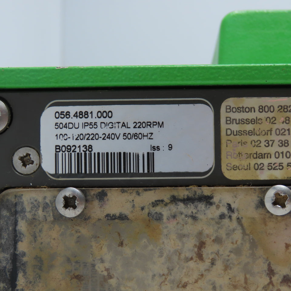 Watson Marlow 504DU Peristaltic Pump 120/240VAV IP55 Digital 220RPM 056.4881.000