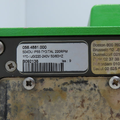 Watson Marlow 504DU Peristaltic Pump 120/240VAV IP55 Digital 220RPM 056.4881.000