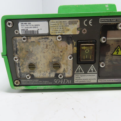 Watson Marlow 504DU Peristaltic Pump 120/240VAV IP55 Digital 220RPM 056.4881.000