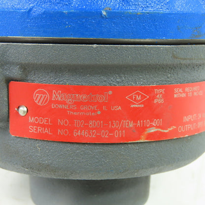 Magnetrol TD2-8D01-130/TEM-A110-001 Thermatel Dispersion Switch 24VDC 3000PSIG
