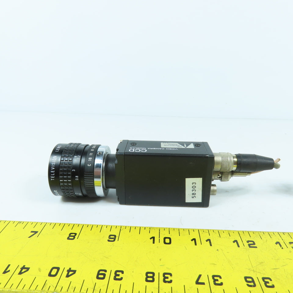 Sony XC-75CE CCD Video Camera Module W/ Cosmicar Television Lens 25mm 1:1.8
