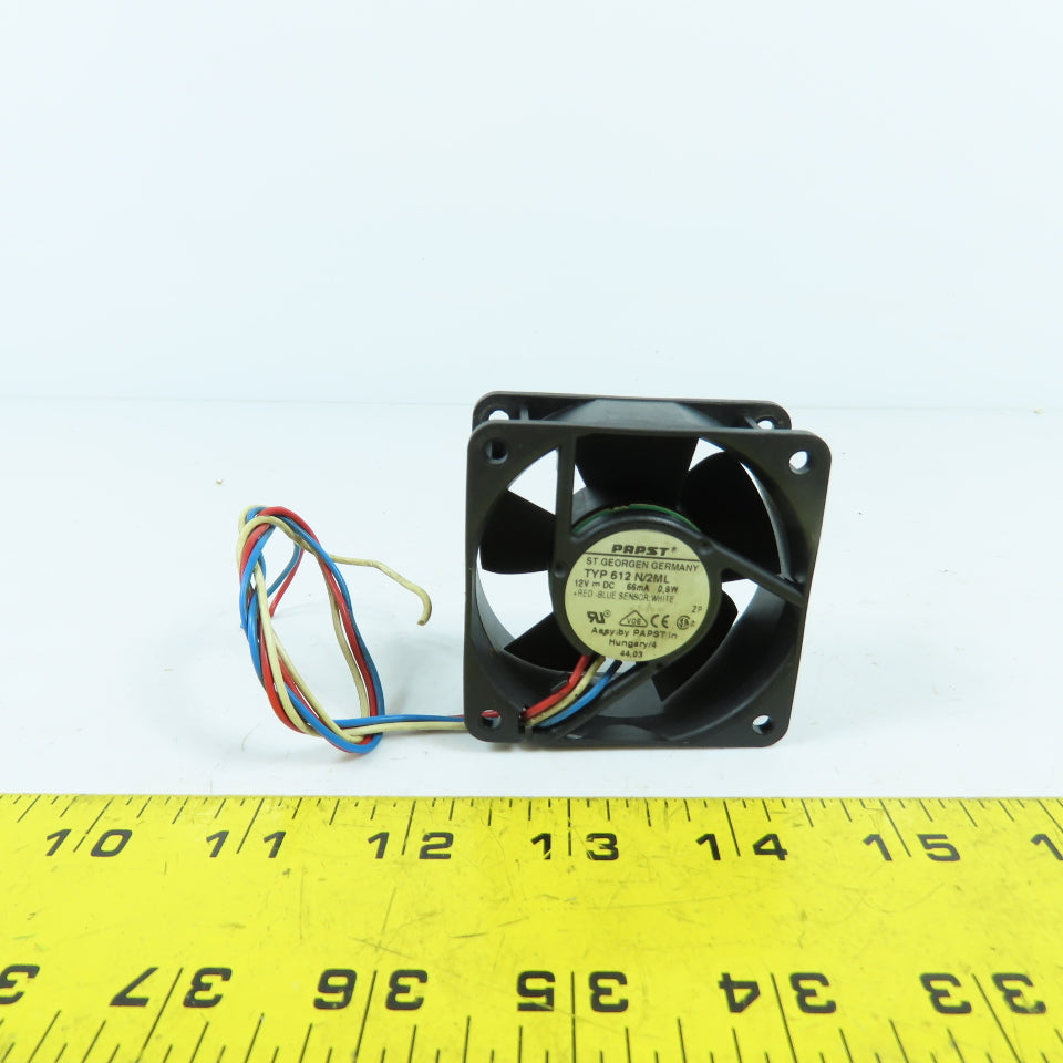 Papst 612N/2ML Tubeaxial Computer Cabinet Cooling Fan 12VDC 0.8W