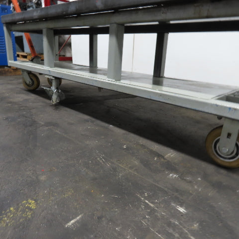 Steel Industrial Rolling Utility Work Station Cart 72-1/2"x 19-5/8"x 22-1/2"Tall
