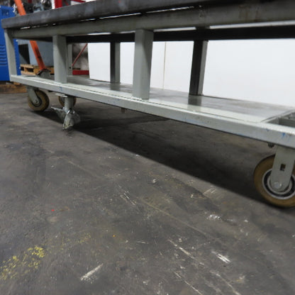 Steel Industrial Rolling Utility Work Station Cart 72-1/2"x 19-5/8"x 22-1/2"Tall
