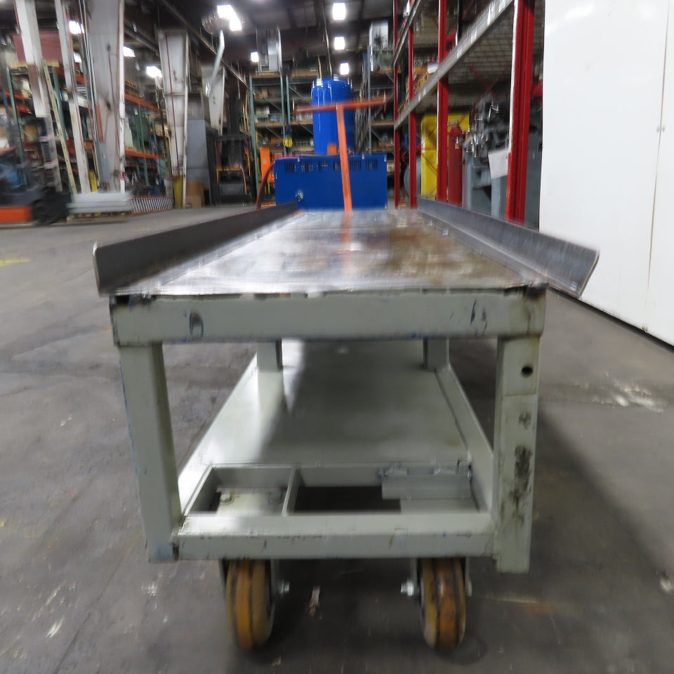Steel Industrial Rolling Utility Work Station Cart 72-1/2"x 19-5/8"x 22-1/2"Tall
