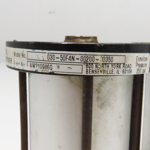 Miller 030-50F4N-00200-00350 2" Bore 3-1/2" Stroke Air Cylinder Lot Of 2