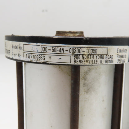 Miller 030-50F4N-00200-00350 2" Bore 3-1/2" Stroke Air Cylinder Lot Of 2