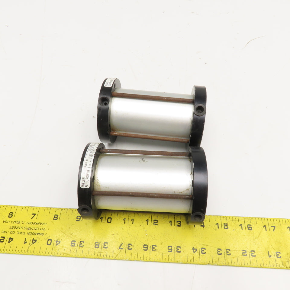 Miller 030-50F4N-00200-00350 2" Bore 3-1/2" Stroke Air Cylinder Lot Of 2