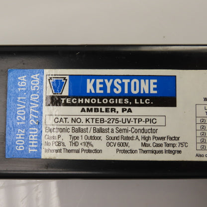 Keystone KTEB-275-UV-TP-PIC 75W Electronic Ballast 120/277V 1.16/0.50A Lot Of 9