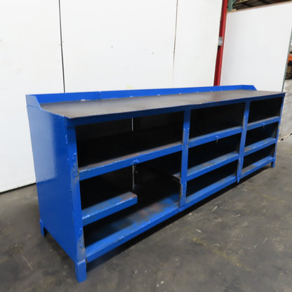 120"x27" x 42" H Tall Assembly Work Bench Storage Cabinet Welding Table 1/4" Top