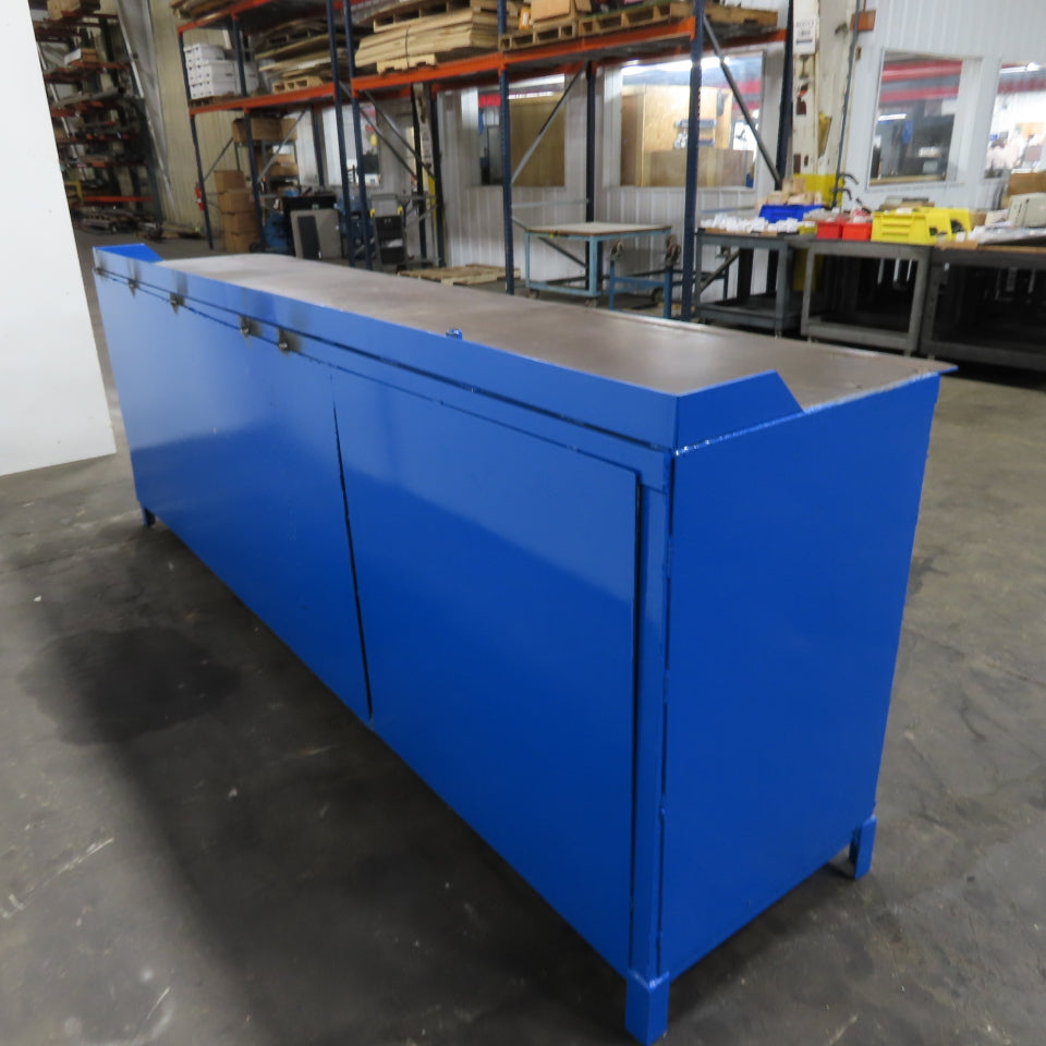 120"x27" x 42" H Tall Assembly Work Bench Storage Cabinet Welding Table 1/4" Top