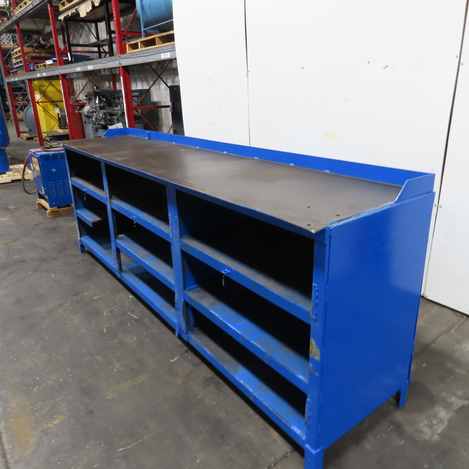 120"x27" x 42" H Tall Assembly Work Bench Storage Cabinet Welding Table 1/4" Top