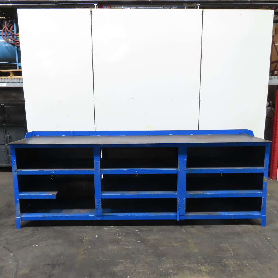 120"x27" x 42" H Tall Assembly Work Bench Storage Cabinet Welding Table 1/4" Top