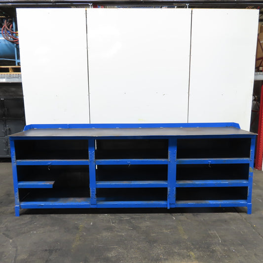 120"x27" x 42" H Tall Assembly Work Bench Storage Cabinet Welding Table 1/4" Top